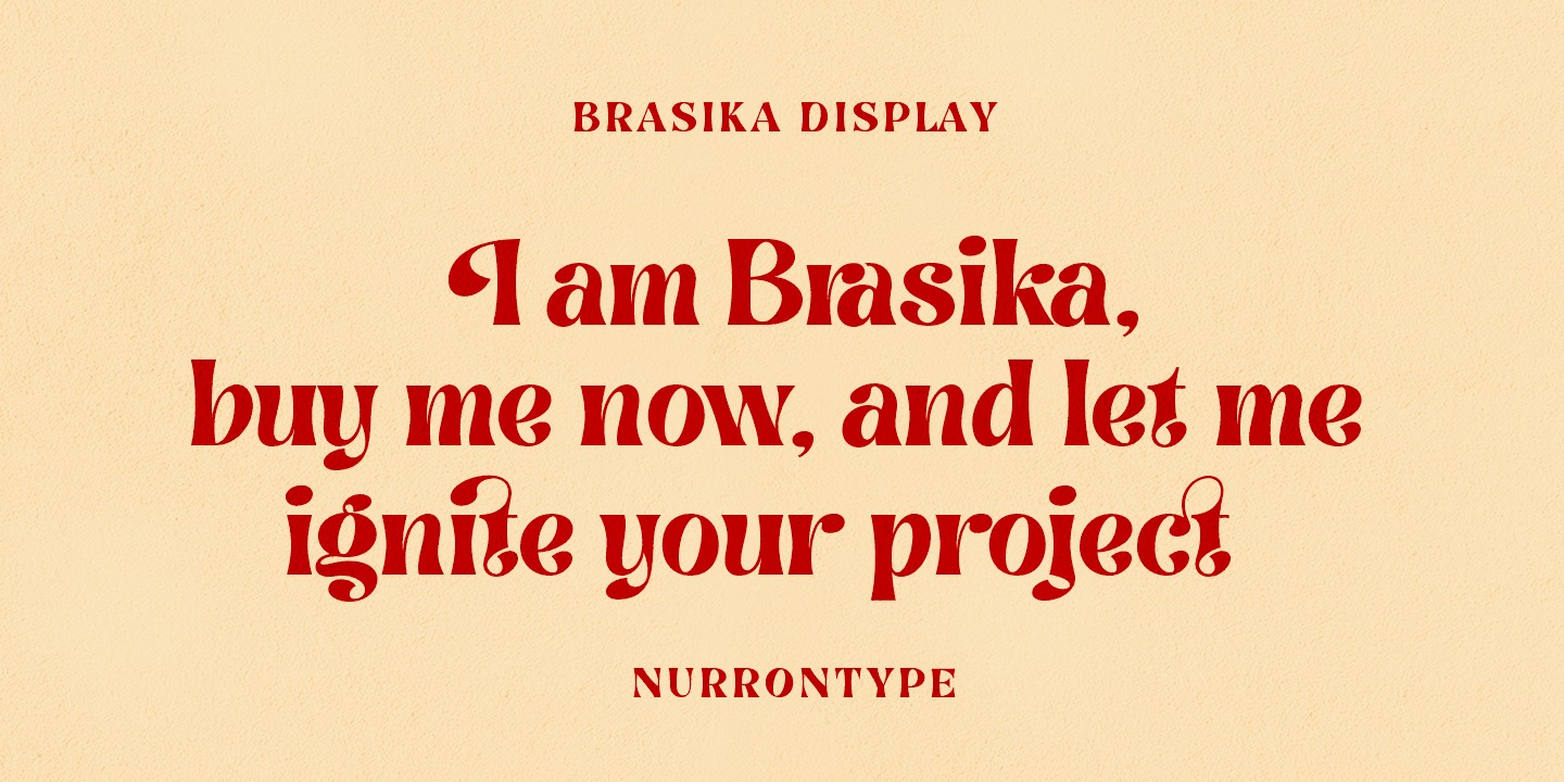 Пример шрифта Brasika Display #1